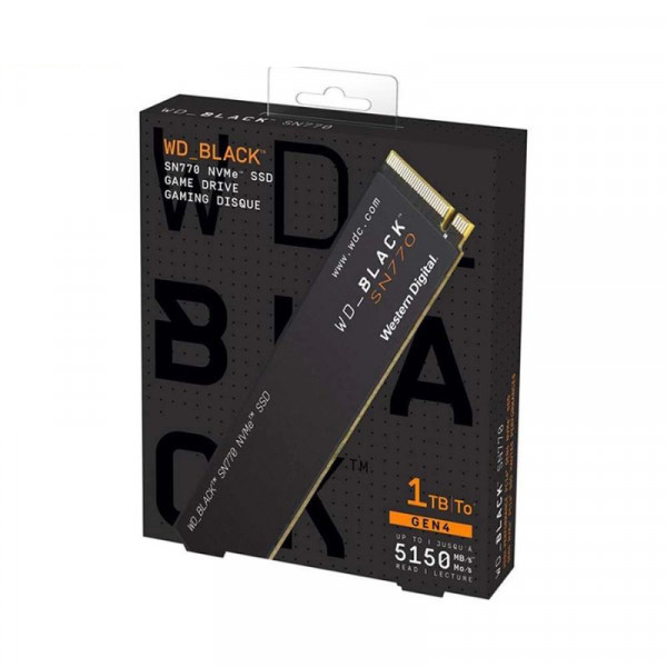 SSD WD BLACK SN770 1TB M2 PCIe NVMe Gen 4×4 (WDS100T3X0E)