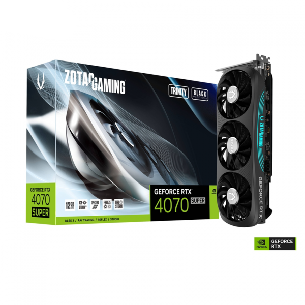 VGA ZOTAC GAMING GeForce RTX 4070 SUPER Trinity Black Edition 12GB GDDR6X
